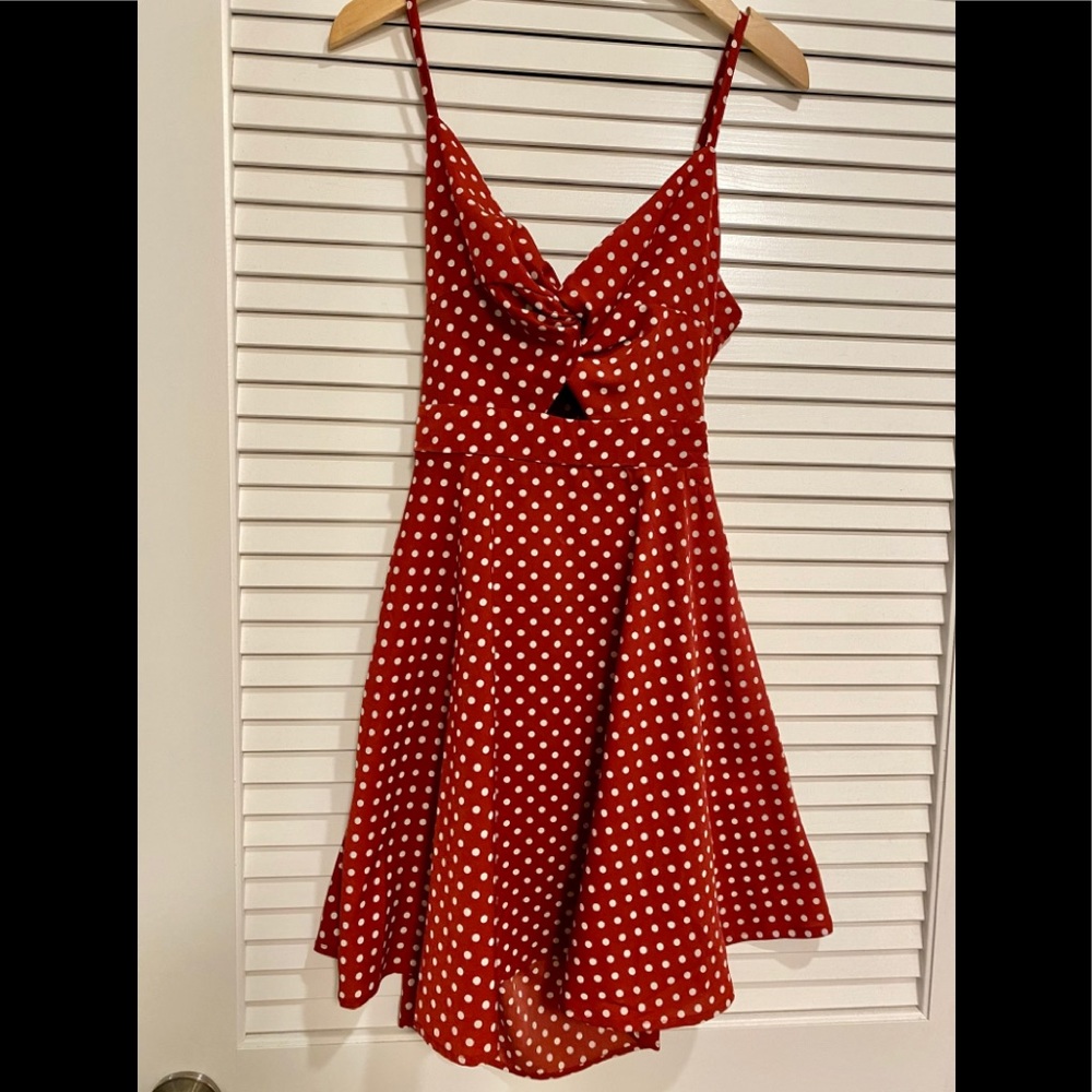 NWOT Shein red and white polka dot dress - Picture 10 of 16